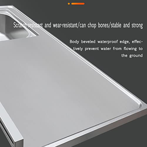 Freestanding Stainless Steel Sink 304 Stainless Steel Utility Sink Freestanding 1 Compartment Kitchen Sink with Worktop Commercial Restaurant Sink Set Commercial/Industrial Sink