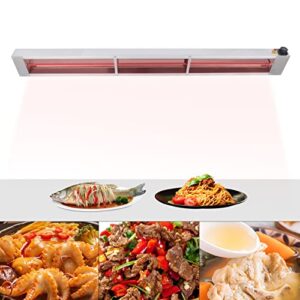 gdrasuya10 60″ electric strip heater, commercial grade infrared food warmer temperature adjustable overhead food warmer for food, 1000w 110v