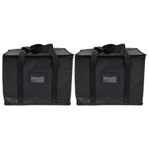 luxshiny 2pcs insulated food delivery bag reusable grocery bags thermal insulation bag refrigeration bag portable take-out food carrier for hot cold food delivery