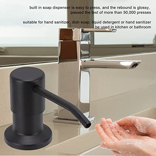 Soap Dispenser for Kitchen Sink,300ml Sink Soap Dispenser,Stainless Steel Bathroom & Kitchen 360° Rotation Sink Soap Dispenser for Hand Sanitizer & Dish Soap