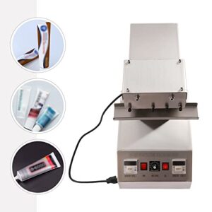 DF-20 Semi-auto Plastic Tubr Sealer - Pneumatic Tube Sealing Machine for Al-plastic Cosmetic Tube Sealer Cream Cosmetic Toothpaste Paint 5-20Piece/min 8-55mm Pipe 110V US