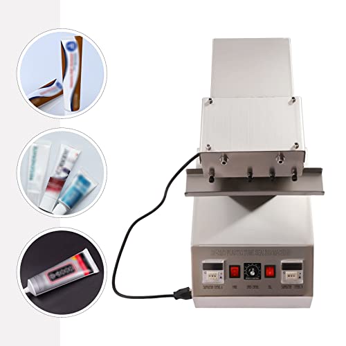 DF-20 Semi-auto Plastic Tubr Sealer - Pneumatic Tube Sealing Machine for Al-plastic Cosmetic Tube Sealer Cream Cosmetic Toothpaste Paint 5-20Piece/min 8-55mm Pipe 110V US