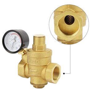Home Water Pressure Regulator 3 4 Water Pressure Regulator for Home Brass Dn20 Adjustable Brass Water Pressure Regulator with Gauge Meter