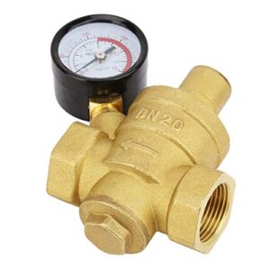 Home Water Pressure Regulator 3 4 Water Pressure Regulator for Home Brass Dn20 Adjustable Brass Water Pressure Regulator with Gauge Meter