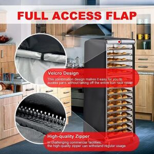 FEIJAZUM Pan Rack Cover with Zippers, 28" L x 23" W x 61" H Bun Pan Rack Cover, Heavy Duty Oxford Cloth, for 20-Tier Speed Sheet Pan Rack,1 Pc