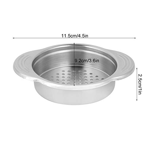 11.5 * 9.2 * 2.5cm/4.5 * 3.6 * 1in Can Drainer with Antislip Strip on Handle & Evenly Distributed Orifice Fits Most Food Tins