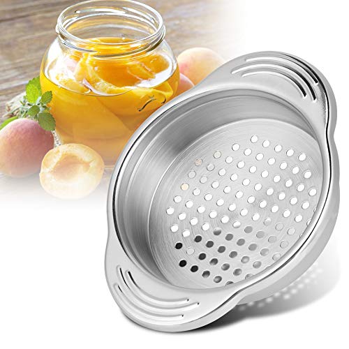 11.5 * 9.2 * 2.5cm/4.5 * 3.6 * 1in Can Drainer with Antislip Strip on Handle & Evenly Distributed Orifice Fits Most Food Tins