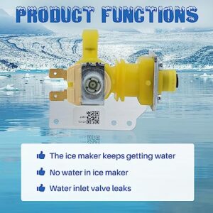 New Upgraded 000009120, 000008487, 000008483 Water Inlet Valve Compatible with IH9120 Manitowoc Ice Machine, 120V 60Hz 5W, 2 Year Warranty