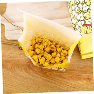 CIYODO 50pcs Popcorn Popcorn Bag Candy Gift Box Cardboard Gift Boxes Bulk Paper Bags Trick Movie Night Popcorn Containers Popcorn Supply Portable Popcorn Bag Snack Supply Christmas Yellow