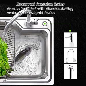 Utility Sink Free Standing Single Bowl Kitchen Sink Stainless Steel Laundry Hand Washing Sink, Portable Outdoor Camping Dish Washing Station For Garage Restaurant Room Bathroom Farmhouse ( Size : 54*4