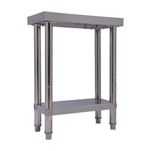 Stainless Steel Table for Prep & Work, Commercial Heavy Duty Food Prep Worktable with Undershelf for Restaurant, Home and Hotel/2436