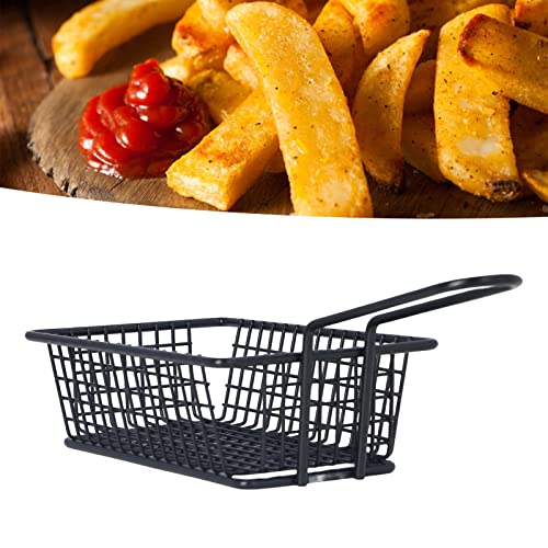 Fryer Basket, Food Grade 304 Stainless Steel Strong Durable Safe Fry Basket, Lightweight Simple Convenient Drainage Thickened Fry Baskets with Handle, for Restaurant(Long)