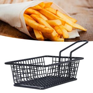 Fryer Basket, Food Grade 304 Stainless Steel Strong Durable Safe Fry Basket, Lightweight Simple Convenient Drainage Thickened Fry Baskets with Handle, for Restaurant(Long)