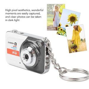 Digital Camera, Mini Thumb Camera, Portable Video Camera with Motion Detection, Point and Shoot Digital Cameras, Fashion Mini DV Camera for Teens Students Kids (Silver Gray)