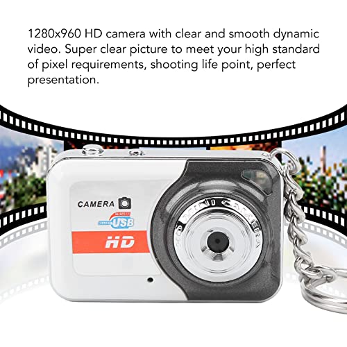 Digital Camera, Mini Thumb Camera, Portable Video Camera with Motion Detection, Point and Shoot Digital Cameras, Fashion Mini DV Camera for Teens Students Kids (Silver Gray)