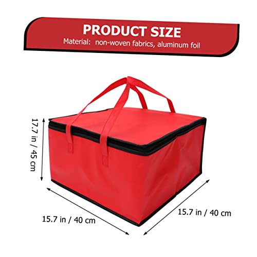 UPKOCH Large Insulated Lunch Bag Insulation Bags Shopping Tote Lunch Bag Large Zippered Tote Bag Keep Warm Groceries Bag Pizza Warmer Bag Food Cooler Bag Jumbo Insulated Pouch Food