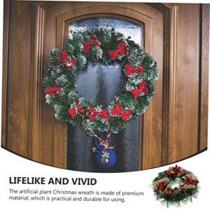 Alasum 1pc Wreath Door Hanging Decor Artificial Christmas Tree Front Door Wreath Pinecone Christmas Wreath Pine Cone Berries Christmas Wreath Front Door Garland Artificial Plant Garland