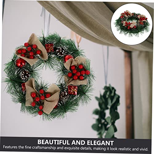 Alasum 1pc Wreath Door Hanging Decor Artificial Christmas Tree Front Door Wreath Pinecone Christmas Wreath Pine Cone Berries Christmas Wreath Front Door Garland Artificial Plant Garland