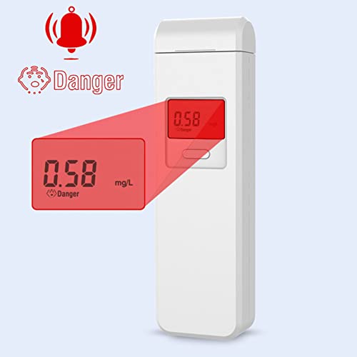 Portable Alcohol Breath Tester, Alcohol Breath Tester DC2V‑3.3V Avoid Dirty Versatile Professional Non Contact Blowing Abnormal Alarm for Home Party