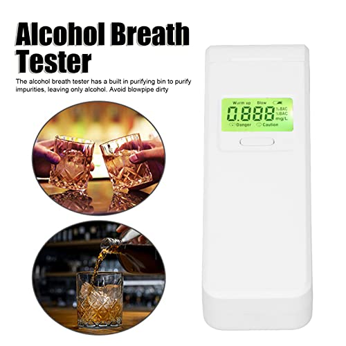 Portable Alcohol Breath Tester, Alcohol Breath Tester DC2V‑3.3V Avoid Dirty Versatile Professional Non Contact Blowing Abnormal Alarm for Home Party