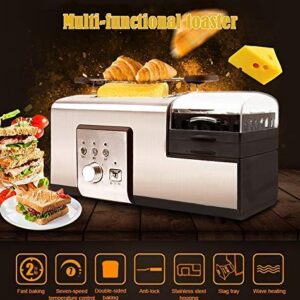 Hot Dog Roller Machine, Stainless Steel Sausage Grill Hot Dog Machine, with Heating Aluminum Rod and Anti-Scald Handle, Bun Warmer Machine, for Food Street, Snack Bar, Restaurant