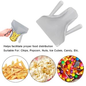 Popcorn Scoop, French Fry Scooper Scoop,Quick Fill Popcorn for Popcorn Machine, Speed Hand Scoop with Dual Handle, Ideal Popcorn Supplies for Popcorn Machine, Commercial & Home Use