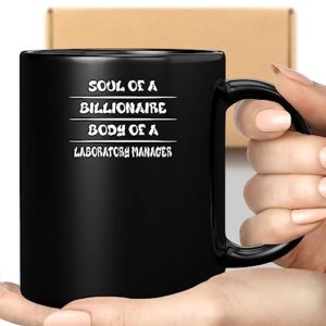 void strider coffee mug laboratory manager - of a billionaire, body of laboratory manager funny s gifts for, family, coworker, father, mother on holidays, year, birthday 165486