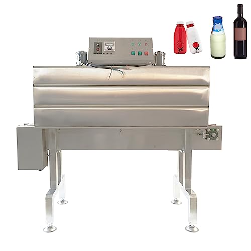 INTSUPERMAI Shrink Wrap Machine Bottle Label Heat Wrapping Packaging Sealing Machine 220V Tunnel Packaging Machine for Bottle Label/Shrink Sleeve Label Machine