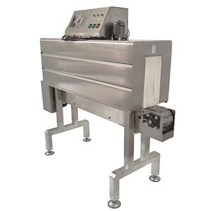 INTSUPERMAI Shrink Wrap Machine Bottle Label Heat Wrapping Packaging Sealing Machine 220V Tunnel Packaging Machine for Bottle Label/Shrink Sleeve Label Machine