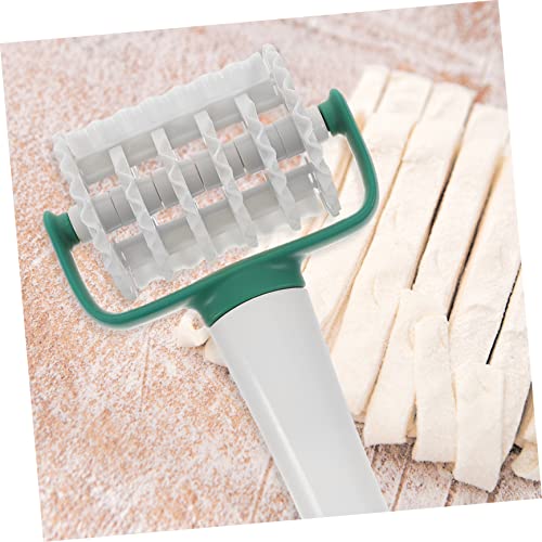 RORPOIR Roller Cutter Pasta Spaghetti Plastic Drum Pasta Maker Pastry Lattice Wheel Pastry Cutter Baking Supply Kitchen Gadgets Pizza Needle Roller Noodle Cutter Pizza Dough Mincer