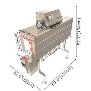 INTSUPERMAI Shrink Wrap Machine Bottle Label Heat Wrapping Packaging Sealing Machine 220V Tunnel Packaging Machine for Bottle Label/Shrink Sleeve Label Machine