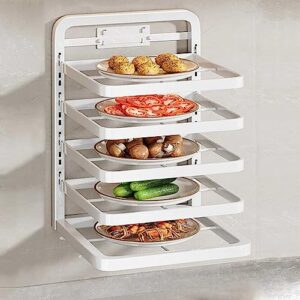 kitchen side dish organization rack, wall-mounted multi-layer preparation storage shelf, detachable and height adjustable, for kitchen, hot pot