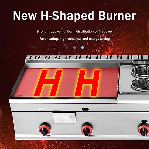 Commercial Gas Fryer Stainless Steel Deep Fat Fryer, Stainless Steel Gas Deep Fryer, Commercial LPG Gas Fryer Deep Fryer With Basket For Commercial Restaurant Home Kitchen Equipment (Color : Style5)