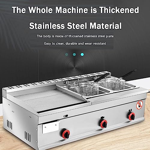 Commercial Gas Fryer Stainless Steel Deep Fat Fryer, Stainless Steel Gas Deep Fryer, Commercial LPG Gas Fryer Deep Fryer With Basket For Commercial Restaurant Home Kitchen Equipment (Color : Style5)