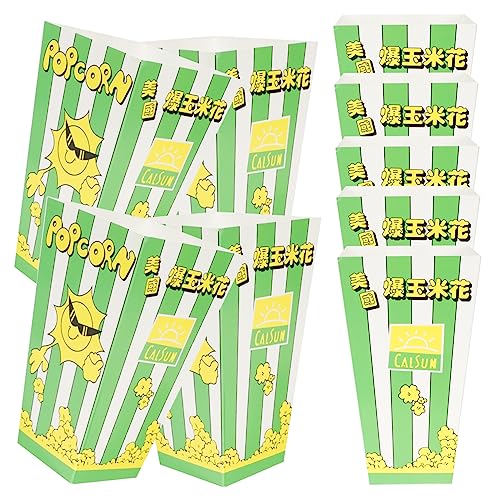 100pcs Popcorn Boxes Gift Bag Set Cardboard Food Containers Disposable Food Containers Fresh Popcorn Box Reusable Popcorn Boxes Ornament Container Movie Night Supplies Party Favor