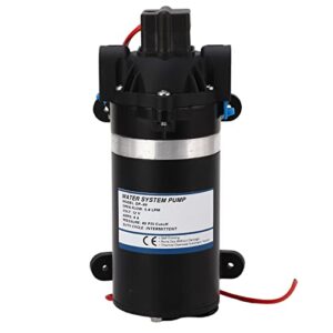 tgoon high pressure diaphragm water pump, 9.8ft head dc12v copper motor leak free 80psi self priming pump for boat marine
