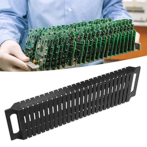 LURI Circuit Board Drying Rack, Antistatic ESD Circulation Rack Shelf, Electrostatic Prevention 25-Slot Circuit Board Storage Stand Holder, Black