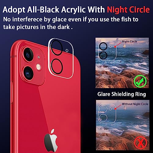 JCJCLY [3+3+1 Value Pack] For iPhone 11 [6.1 Inch] Screen Protector Tempered Glass Accessories, 3 Screen Protectors, 3 Camera Lens Protectors, 1 Easy Mounting Frame, 9H Hardness, High Clarity, Anti-Fingerprint, Anti-Scratch, Bubble-free, Easy to Install,