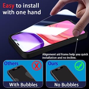 JCJCLY [3+3+1 Value Pack] For iPhone 11 [6.1 Inch] Screen Protector Tempered Glass Accessories, 3 Screen Protectors, 3 Camera Lens Protectors, 1 Easy Mounting Frame, 9H Hardness, High Clarity, Anti-Fingerprint, Anti-Scratch, Bubble-free, Easy to Install,