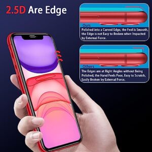 JCJCLY [3+3+1 Value Pack] For iPhone 11 [6.1 Inch] Screen Protector Tempered Glass Accessories, 3 Screen Protectors, 3 Camera Lens Protectors, 1 Easy Mounting Frame, 9H Hardness, High Clarity, Anti-Fingerprint, Anti-Scratch, Bubble-free, Easy to Install,