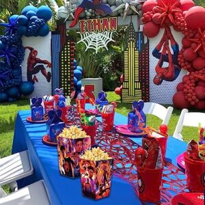 20Pcs Miles Morales Popcorn Boxes Cookies and Spider Candy Box Gift Packs for Boys Miles Morales Spider Black Spider Party Supplies