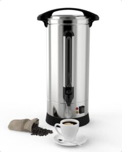 riedhoff 60 cup commercial coffee urn, large coffee urn perfect for church, meeting rooms, lounges, and other large gatherings-10 l
