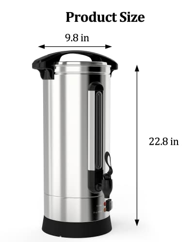 RIEDHOFF 60 Cup Commercial Coffee Urn, Large Coffee Urn Perfect For Church, Meeting rooms, Lounges, and Other Large Gatherings-10 L