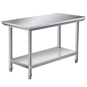 commercial stainless steel prep table - multifunctional heavy duty kitchen food prep workbench - grill stand camp chef table - ideal for outdoor， parties, and events (23.62” x 23.62" x 31.49 ”)