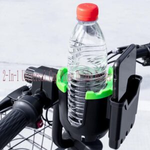 Cup Holder with Phone Holder, 2-in-1 Universal Universal Cup Holder with Phone Holder,Bike Cup Holder,Cup Holder and Phone Holder Organizer for Stroller,Bicycle,Wheelchair,Walker,Scooter (A Type)