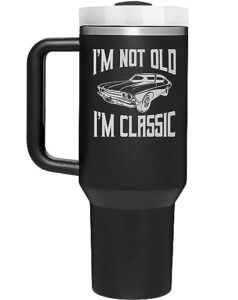 amazprints dad gifts from daughter son - gifts for dad, grandpa, men - birthday gifts for men - dad birthday gift - funny gifts for men - retirement gifts - men gifts ideas -tumbler 40oz with handle