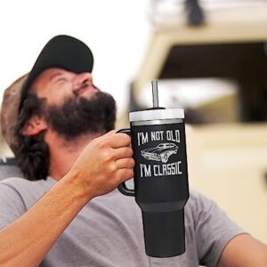 AMAZPRINTS Dad Gifts from Daughter Son - Gifts for Dad, Grandpa, Men - Birthday Gifts for Men - Dad Birthday Gift - Funny Gifts for Men - Retirement Gifts - Men Gifts Ideas -Tumbler 40oz With Handle