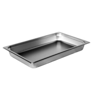 thunder group stpa3002 steam table pan, full size, 2-1/2" deep, anti-jam, 24 gauge, 18/8 stainless steel, nsf (made in china), pack of 6
