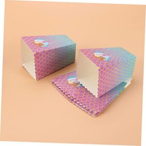 Popcorn Carton 24 Pcs Popcorn Boxes Party Candy Cartons Mermaid Popcorn Boxes Snack Box Mermaid Popcorn Box Scalloped Favor Box