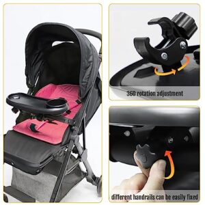 MIUSING Universal Stroller Snack Tray with Cup Holder - Travel-Friendly 3-in-1 Stroller Cup Holder and Entertainment Accessories for Convenient Outings and Traveling